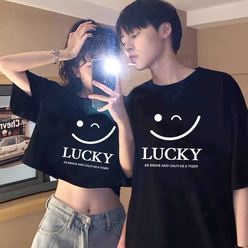 ÁO ĐÔI MẶT CƯỜI CLTOP+ ÁO PHÔNG LUCKY SIÊU HIT HÓT
