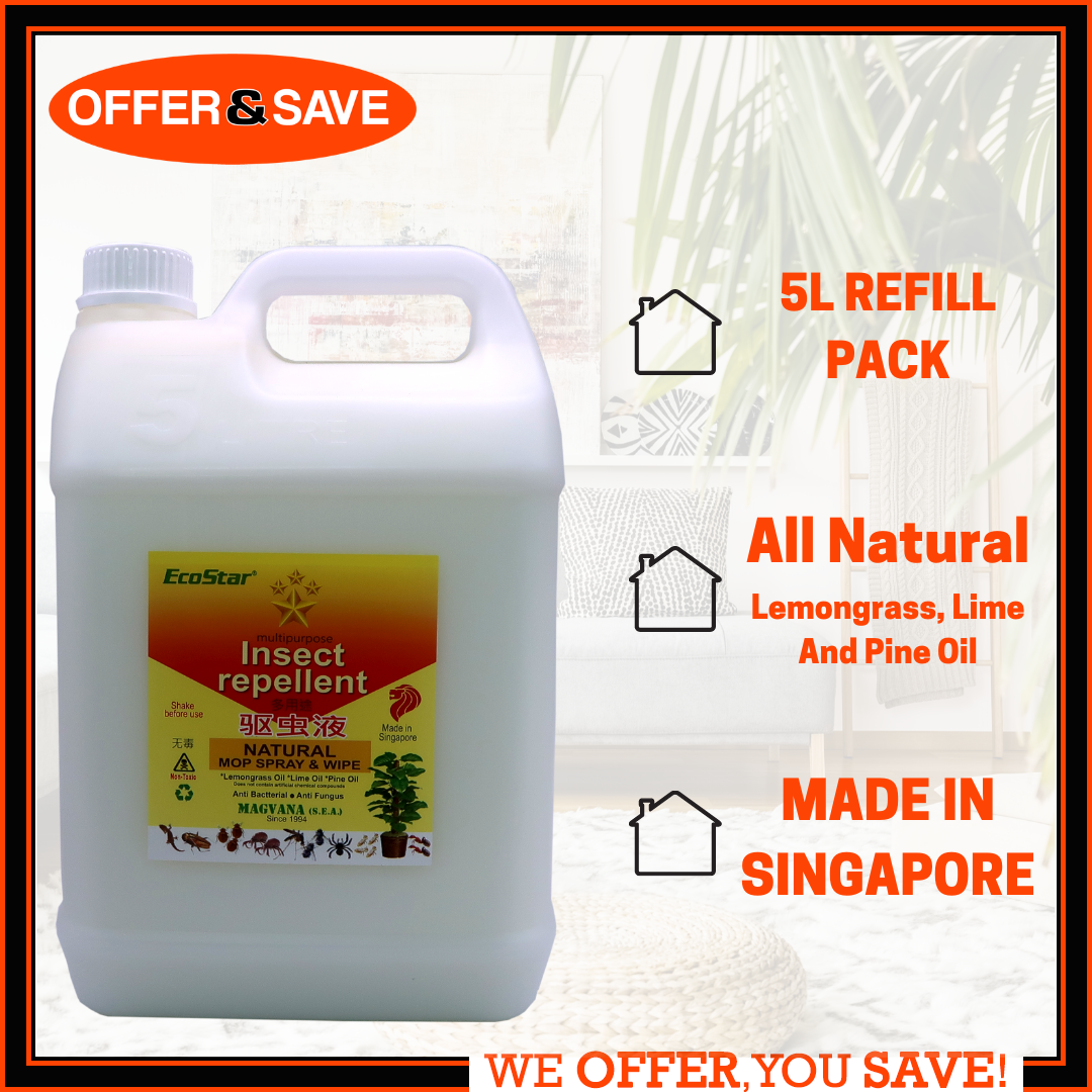 ECOSTAR Multipurpose Mosquito/Insect Repellent Spray (AntiBacterial) Contain PINE OIL, LIME