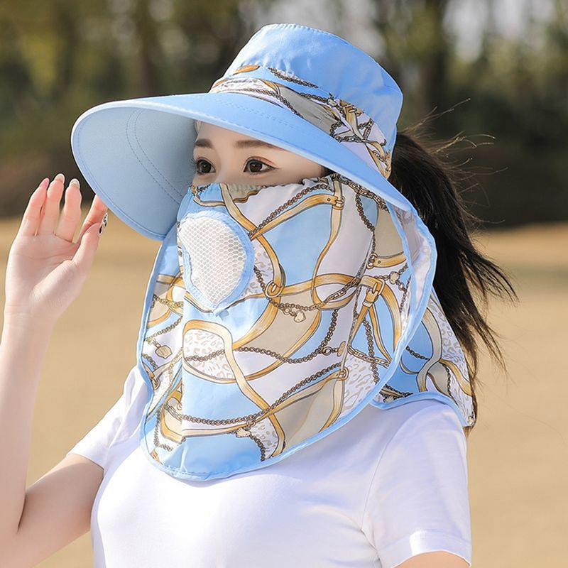 Summer Women Outdoor Print Fisherman Hat UV Protection Wide