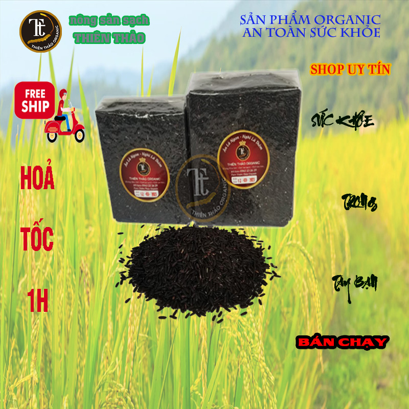 2 kg Gạo lức đen Điện Biên giảm cân thực dưỡng ăn kiêng tiểu đường mỡ máu...Thên Thảo Organic