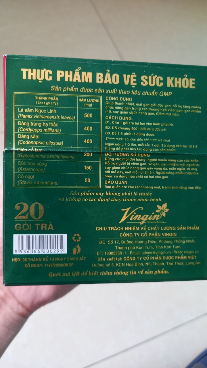 Trà sâm ngọc Linh Kon Tum K5