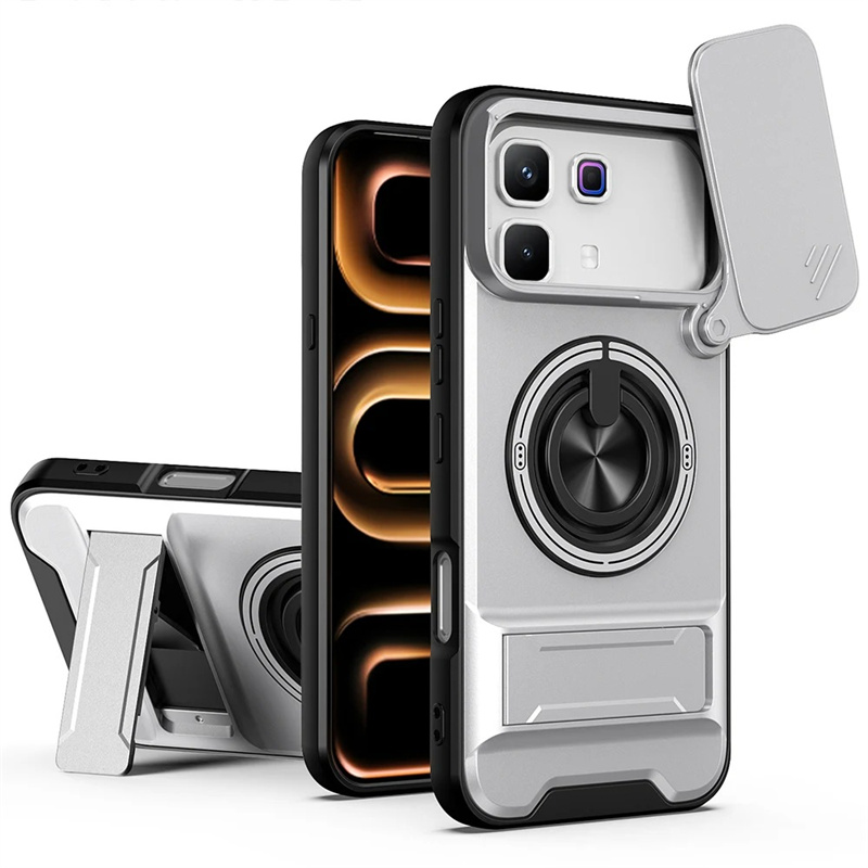 Phone case For Infinix Note 60 60 Pro Phone Case Magnetic Back Cover Hard Shock Resistant Camera Protection Bracket Navigation Bracket Ring Cover For Infinix Note 60 Pro Cover cases.