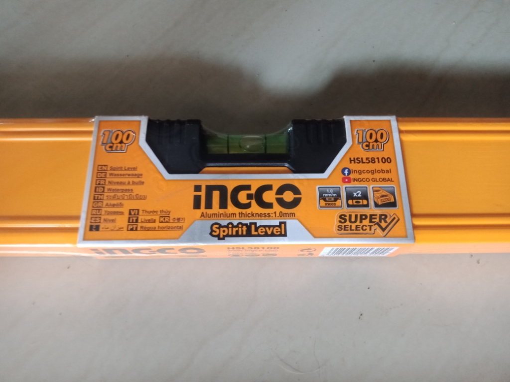 Thước thủy  100cm INGCO HSL58100