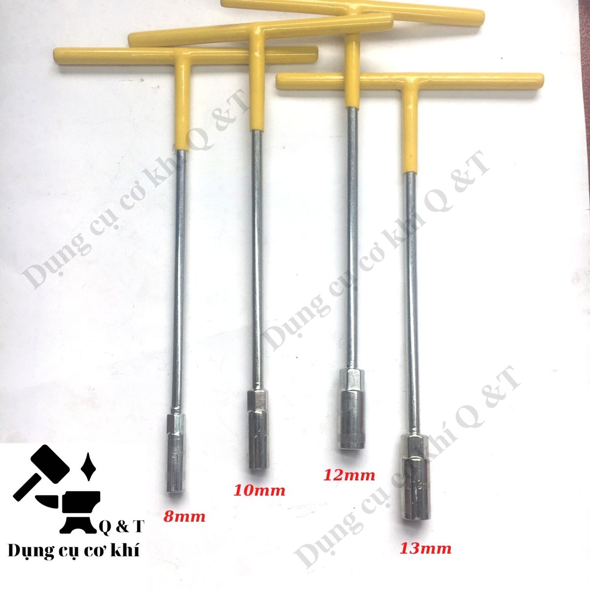 Tuýp chữ t , Tay vặn khẩu bộ 7 chiếc (8 , 10 , 12 , 13 , 14 , 17 , 19 )