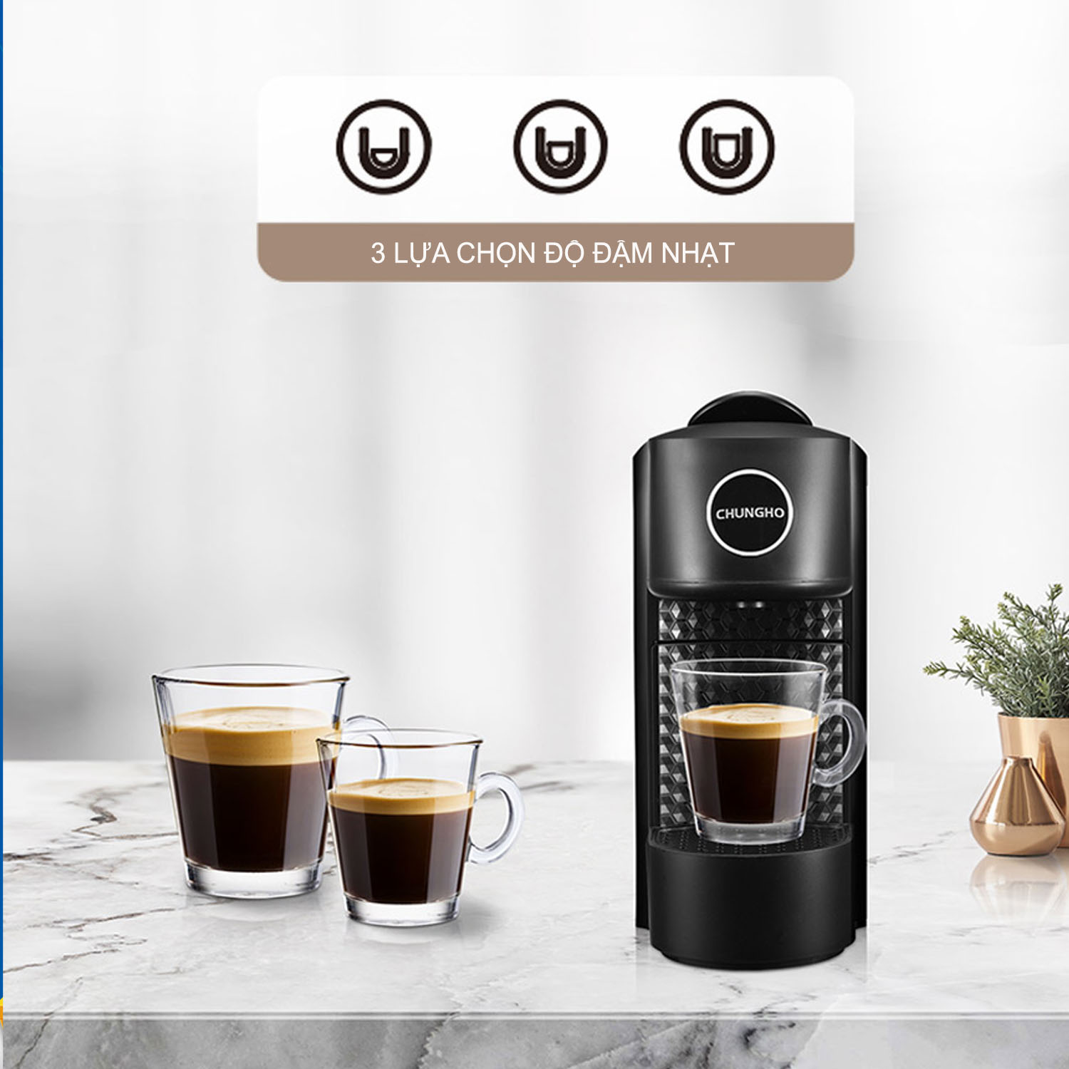 Máy pha cà phê viên nén ChungHo Espresso Italia