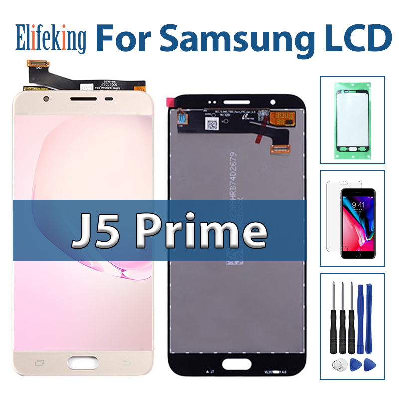 Màn Hình LCD 5.0 Inch Cho SAMSUNG J5 Prime LCD G570 G570F G570M Màn Hình Cảm Ứng LCD Có Thể Điều Chỉnh Độ Sáng Với Dụng Cụ Sửa Chữa Miễn Phí + Kính Cường Lực