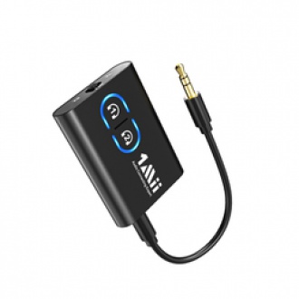 1Mii Bluetooth 5.3 Transmitter Receiver for TV to Wireless Headphones, Dual Link AptX AdaptiveLow LatencyHD AUX Audio Adapter