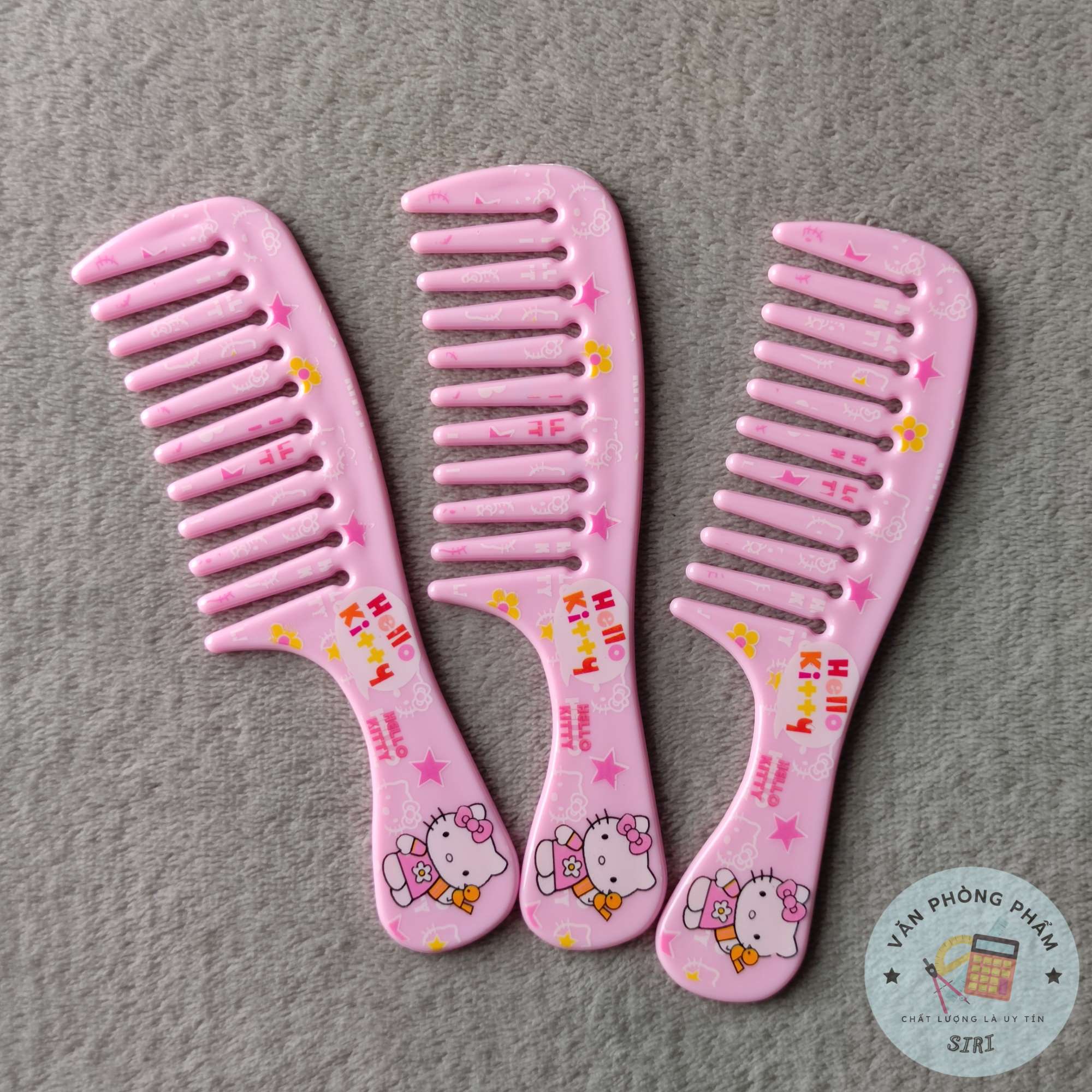 Lược Chải Tóc Lược Gỡ Rối Tóc Cầm Tay Kitty Dễ Thương Dài 14cm