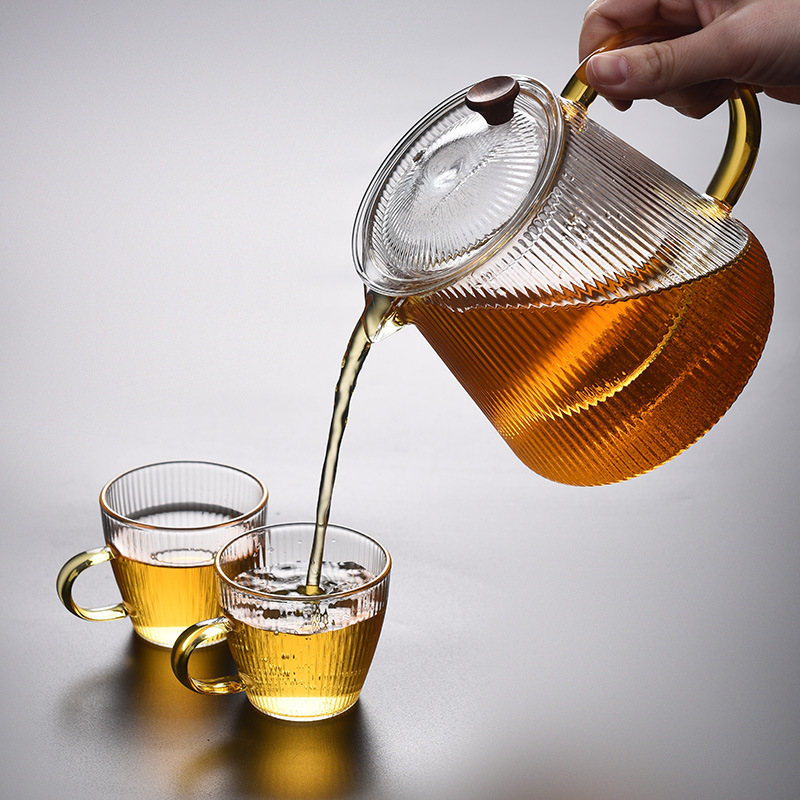 Bộ ấm chén pha trà thủy tinh chịu nhiệt 500 ml