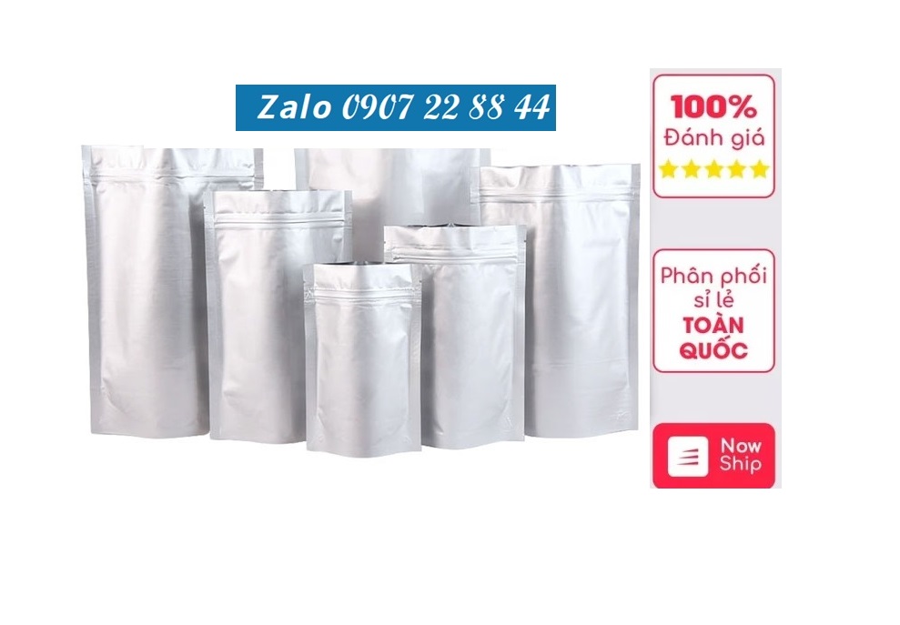1KG TÚI ZIP 2 MẶT BẠC