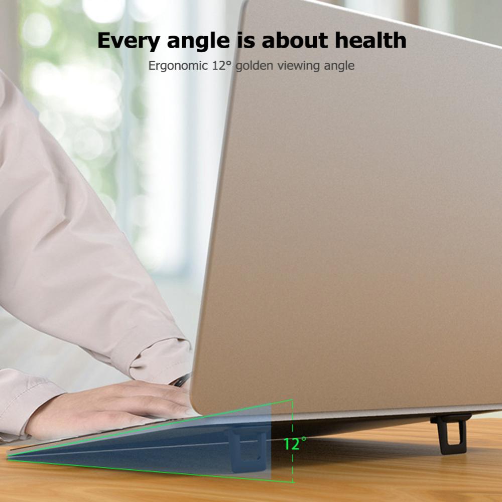 Portable Mini Laptop Invisible Stand Plastic Foldable Notebook Holder Riser