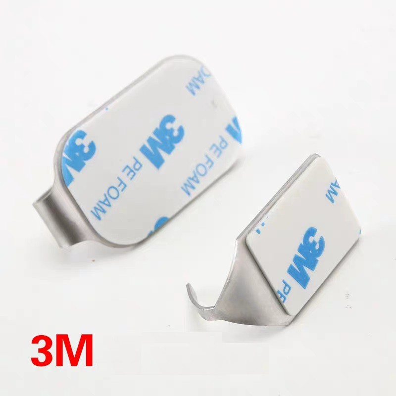 COMBO 10 Móc treo đồ dán tường inox siêu dính, Móc treo chìa khóa, mũ nón túi xách đa năng kèm miếng dán
