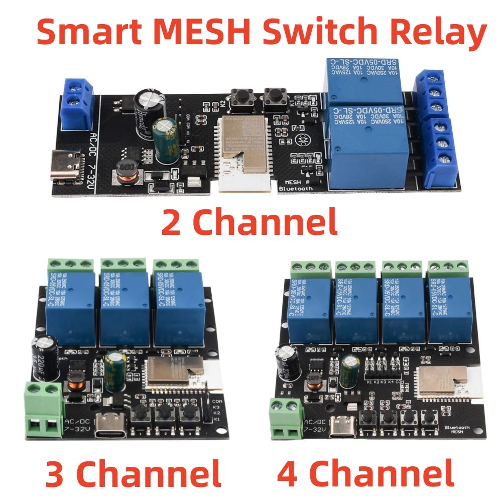 Dc/ac%207v~32v%20Smart%20Bluetooth%20Mesh%20Switch%202/3/4%20Channel%20Relay%20Module%20Suitable%20For%20Mi%20Home%20Mijia%20App%20-%20Image%204