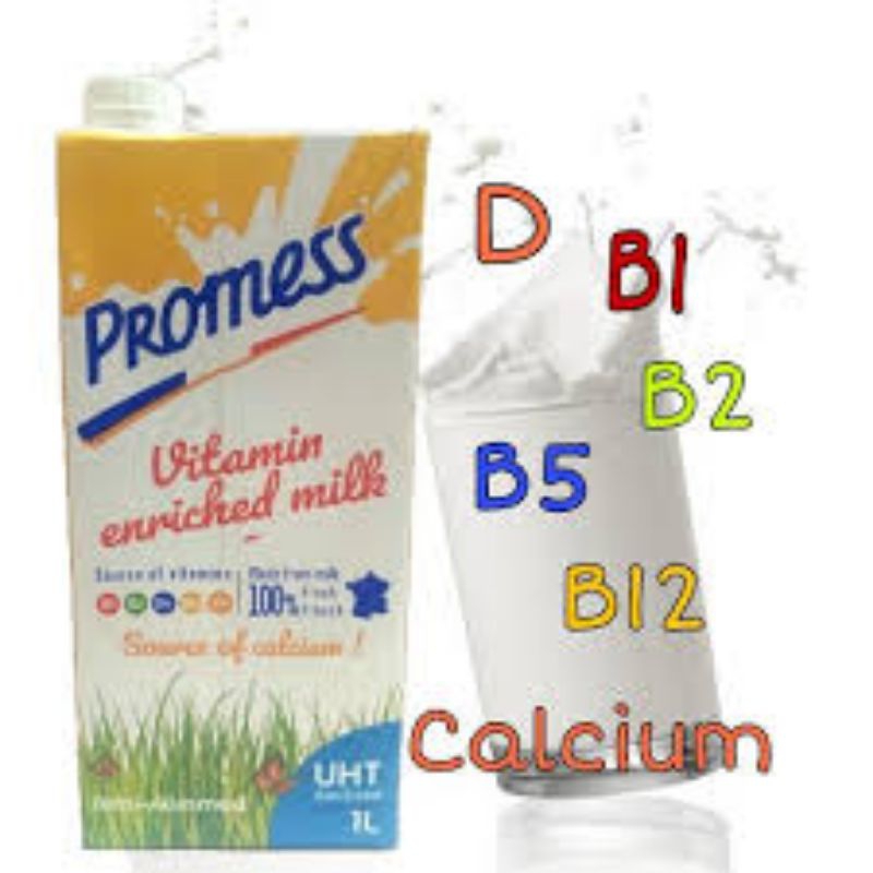 Thùng 6 hộp 1 lít sữa promess vitamin của pháp