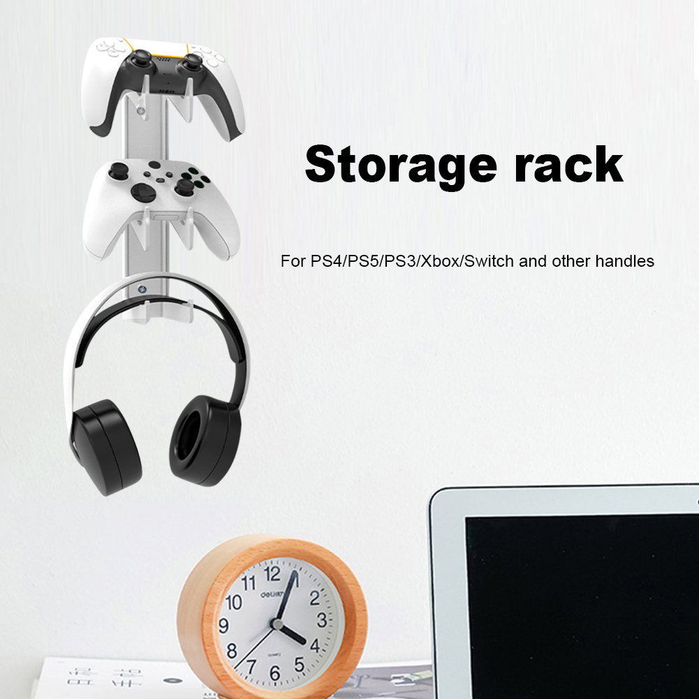 Transparent Game Controller Bracket Mount Space Saving Wall Mounted Game Controller Bracket Storage Rack for PS4/PS3/Xbox/Switch