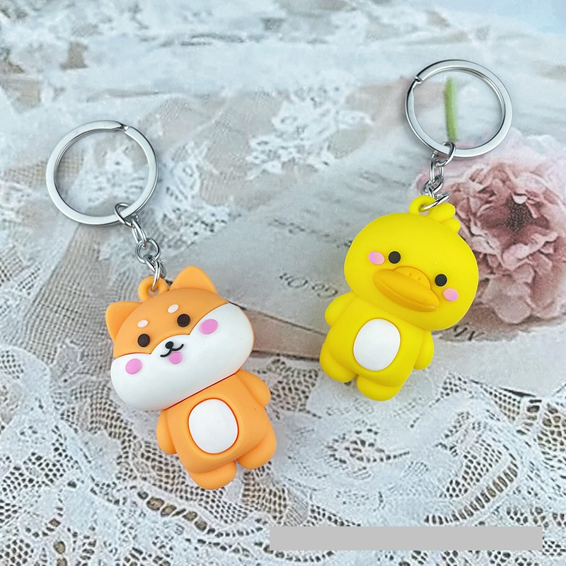 Móc khóa bò thỏ gấu cute