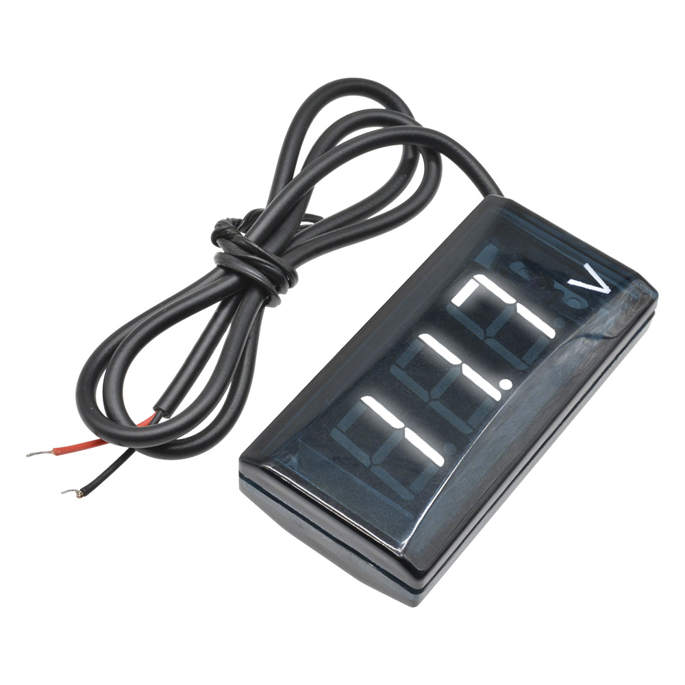 Original Aideepen 12V DC Digital LED Display Voltmeter Waterproof Car Motorcycle Voltage Volt Gauge Panel Meter