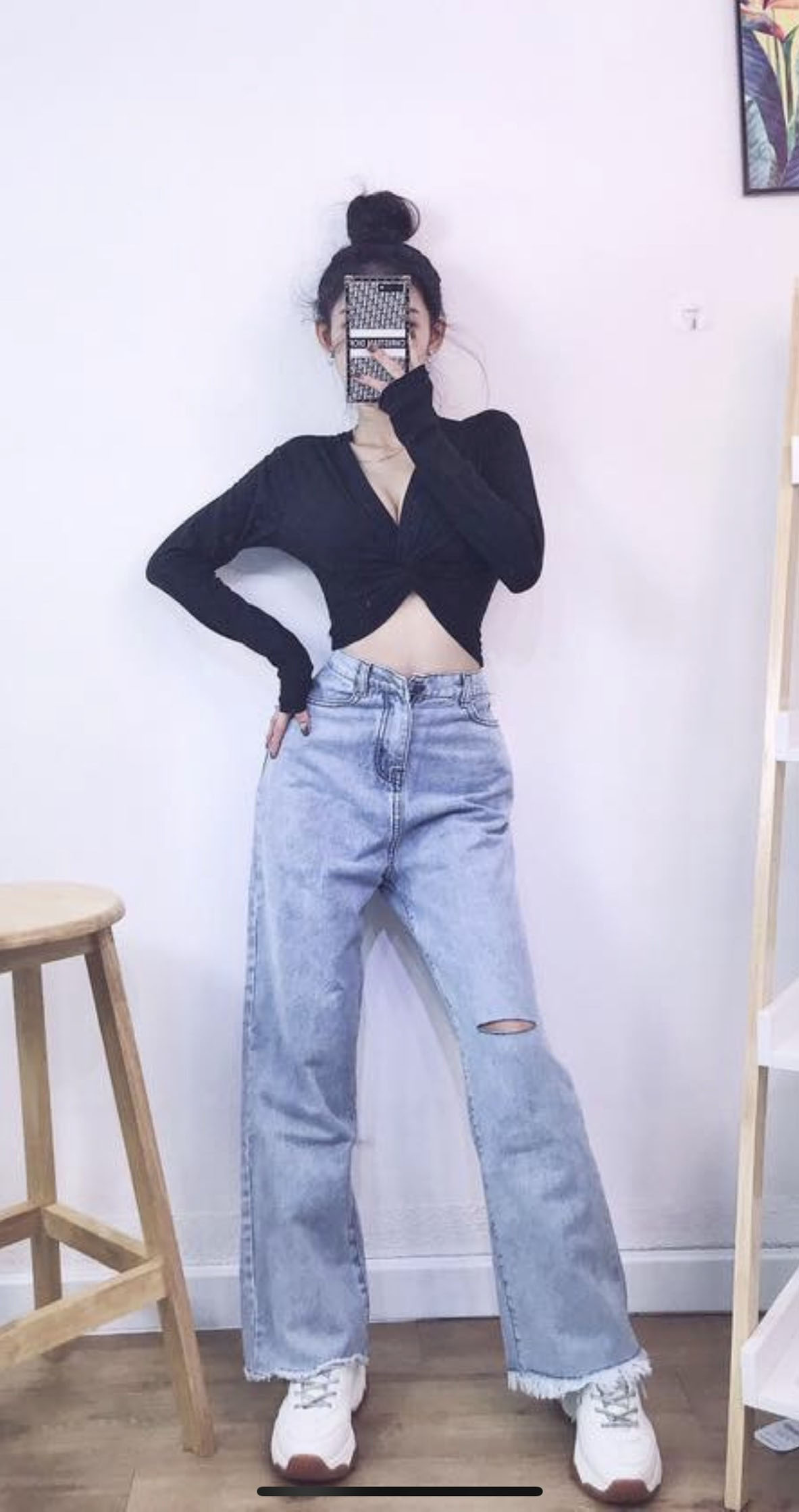 [HCM]ÁO THUN TAY DÀI CROPTOP XOẮN EO [Giá gốc tận xưởng]