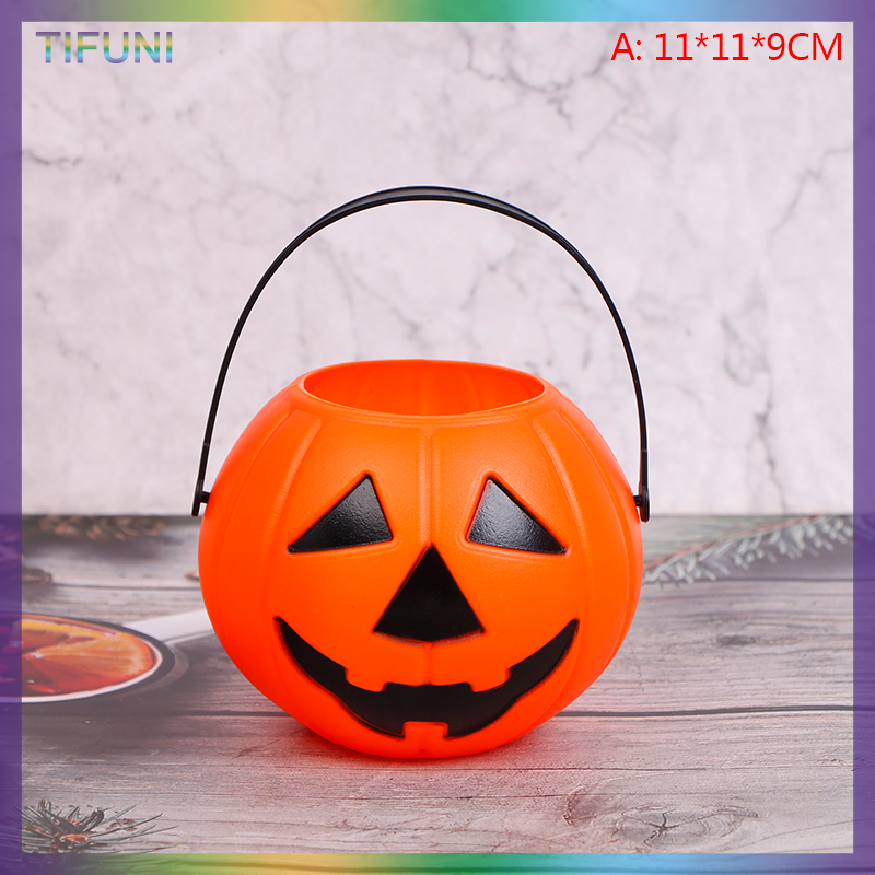 Tifuni halloween đảng đạo cụ nhựa bí ngô xô trang trí halloween trang trí