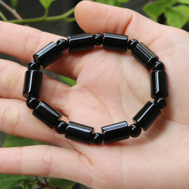 TẶNG kèm dây dự phòng nếu không vừa tay - VÒNG TAY ĐÁ MẮT HỔ ĐỐT TRÚC - Vòng tay đá phong thủy - Lắc tay đá