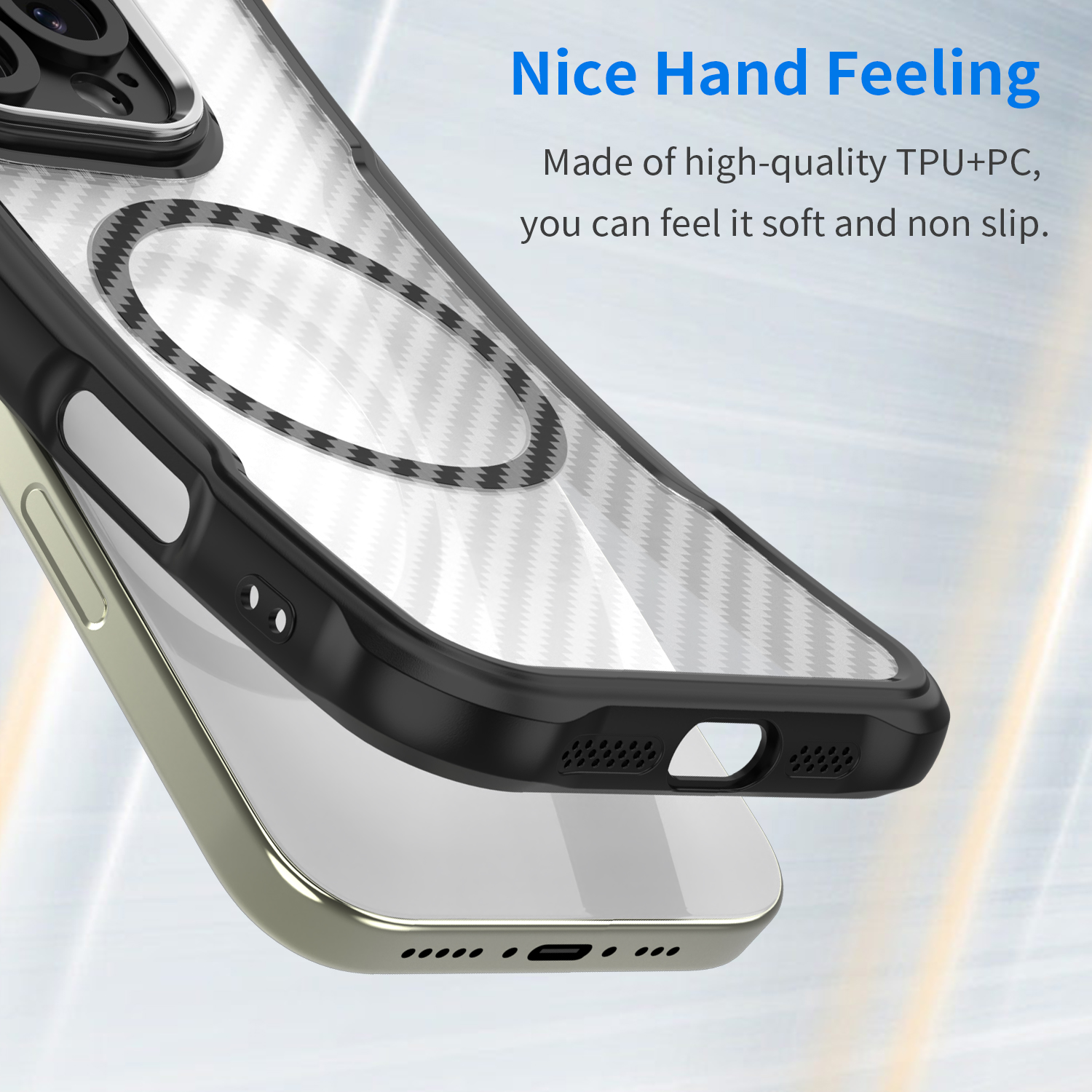 iPhone 15 Pro Max Phone Case with MagSafe,Carbon Fiber Magnetic Phone Case Cover for iPhone 15 Pro Max.