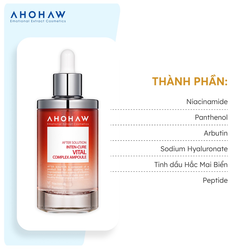 [Kèm Quà] Serum Tinh Chất Dưỡng Trắng Da AHOHWA Vital Complex Ampoule - Phục Hồi Da, Mờ Vết Thâm Mụn