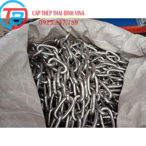 [HCM]Dây Xích INOX 304 phi 2 ,phi 3, phi 4, phi 5, phi 6, phi 8, phi 10 cáp thép thái bình