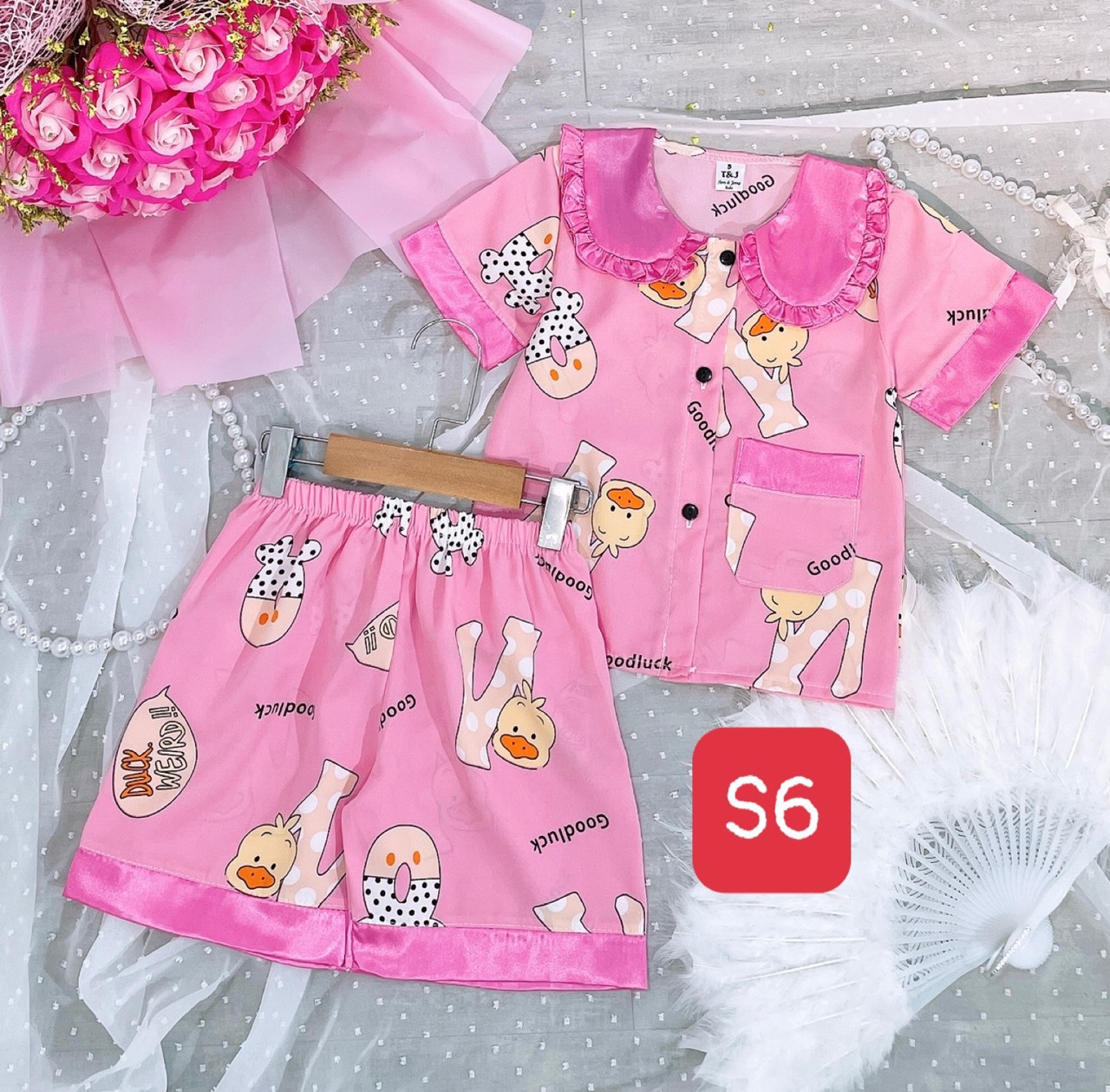 bộ pizama lụa mango sz 9-21kg