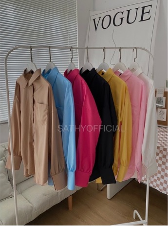 Áo sơ mi nữ SATHY oversize cao cấp