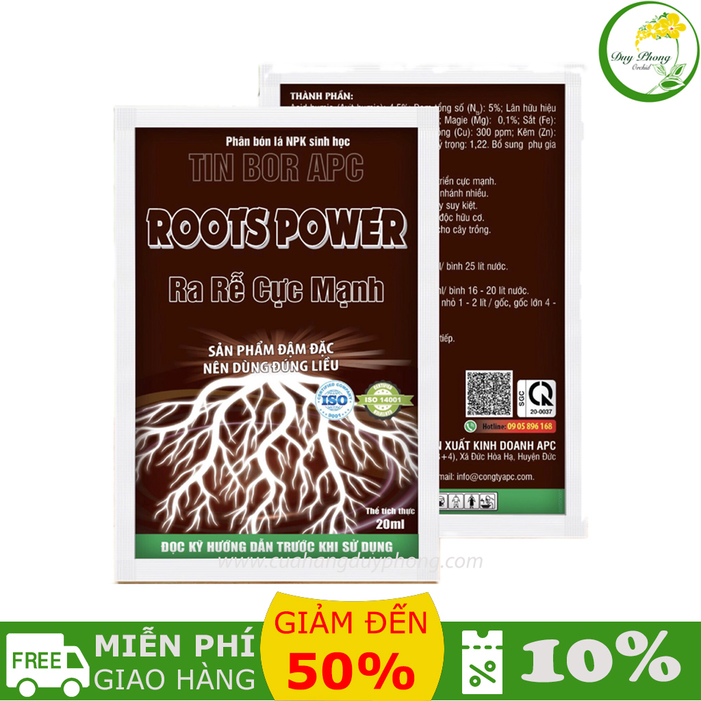 ROOTS POWER - 20ml - Phân Bón Lá NPK Sinh Học