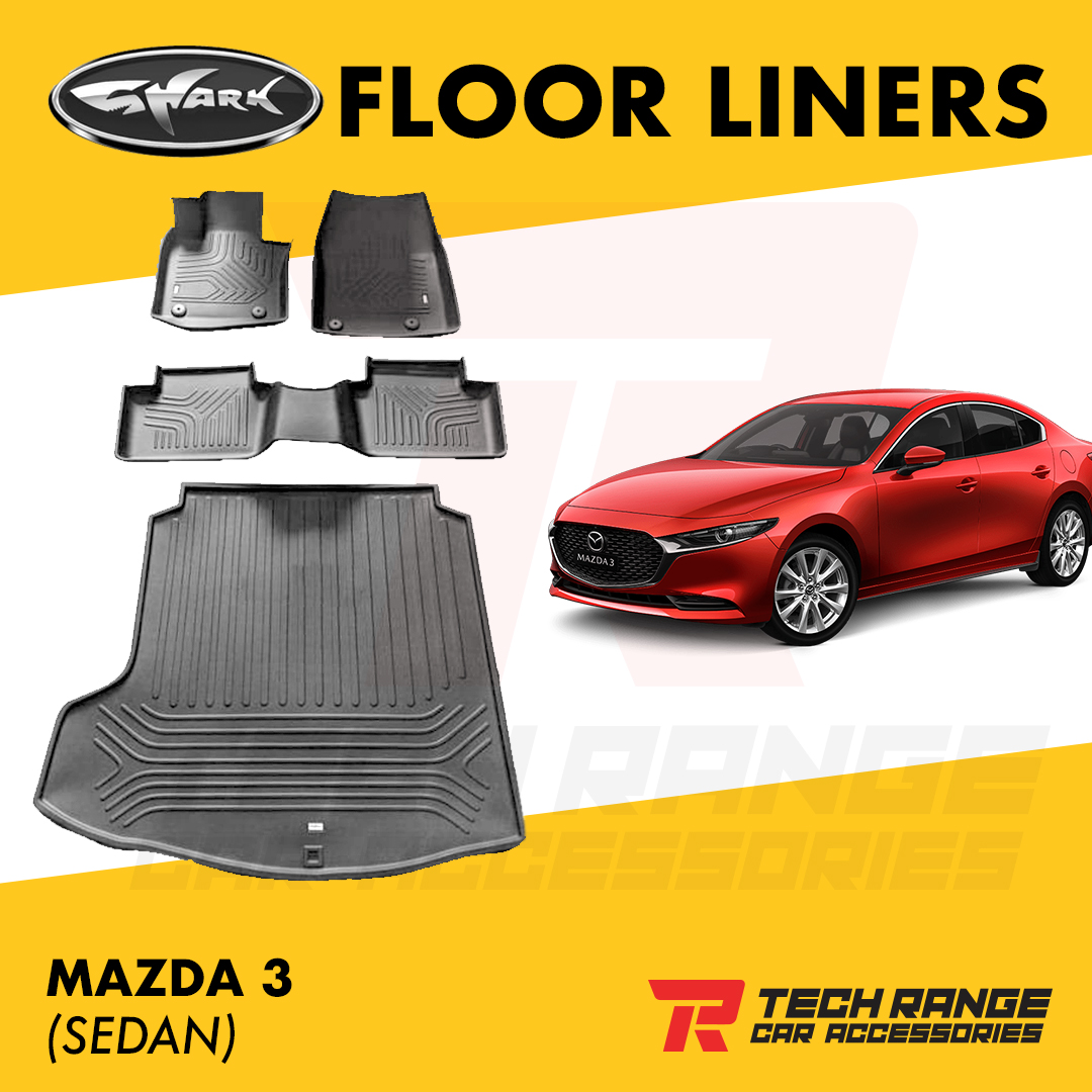 Mazda 3 Sedan Floorliner / Car Matting / Deep Dish Matting with Cargo