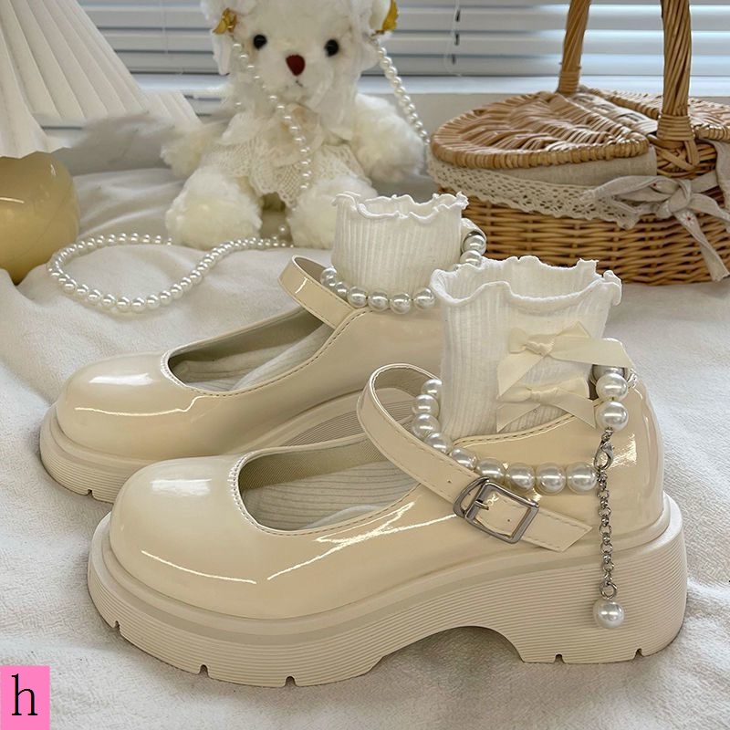 Giày mary jane Da Đế Dày size Lớn 35-44 41 Thời Trang Cho Nữ