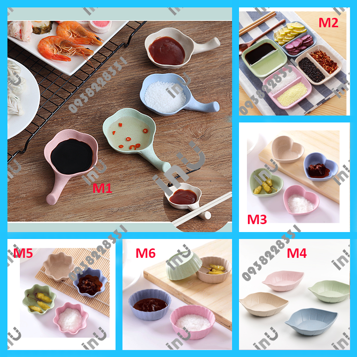 HCM - Combo 4 chén chấm nhựa lúa mì