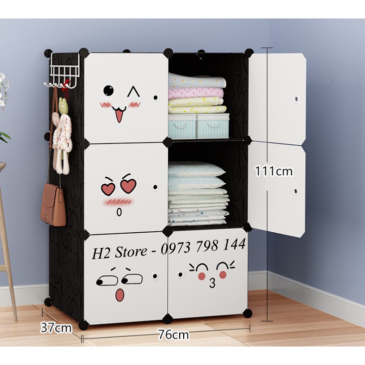 (BỎ SỈ )Tủ nhựa ghép 6 ngăn Full ô