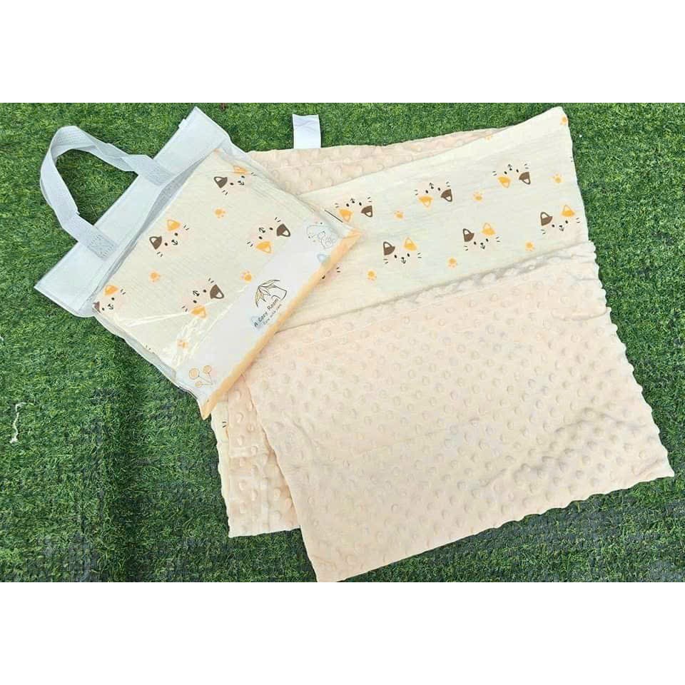 Chăn xô hạt đậu mền cho bé 80*100cm