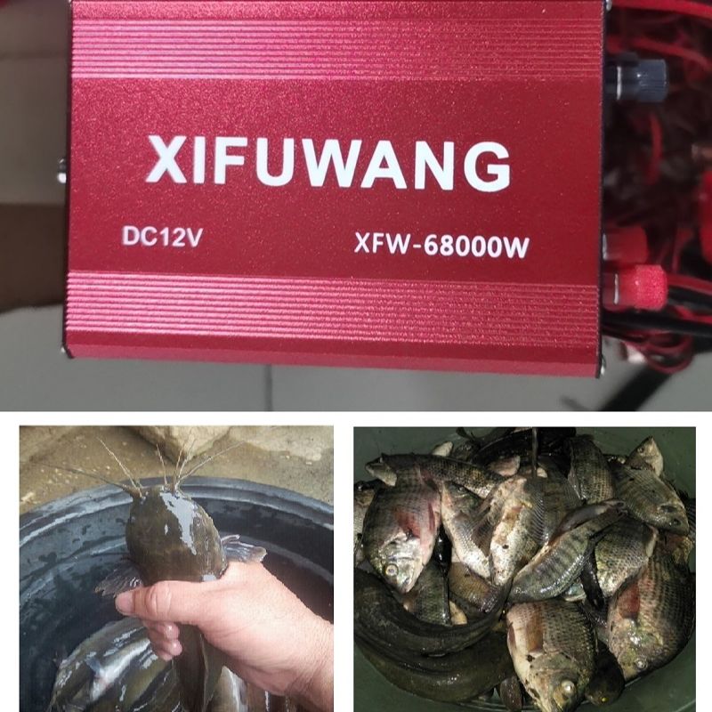 DC12V Electric Fishing Machine Fish Inverter Tilapia Fishing Fish Shocker  Stunner Ultrasonic Inverter Electro Fisher