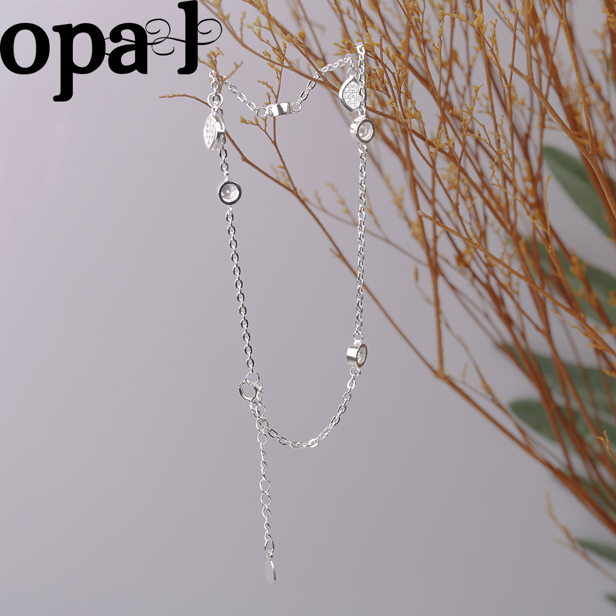 lắc chân bạc thương hiệu Opal