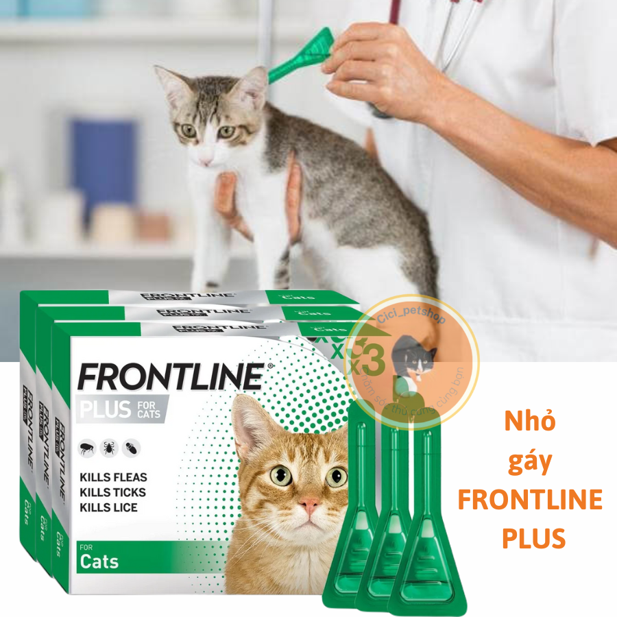 [1 ống] Nhỏ gáy trị ve rận Frontline Plus cho mèo