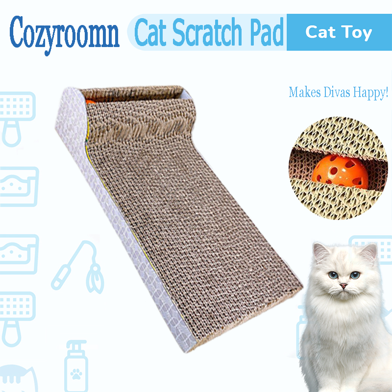 Globalflashdeal Cat Scratcher Cardboard Cat Scratching Lounge Board Corrugated Scratch Pad Post Sharpen Claws Pet Toy Large 