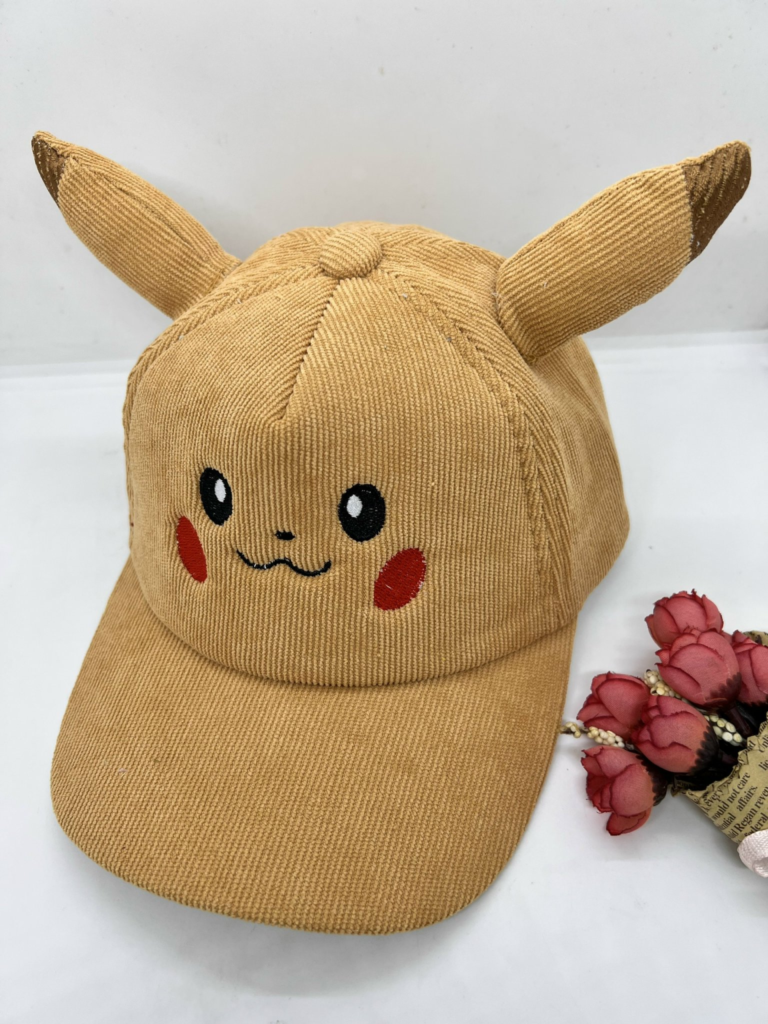 Mũ nón kết pikachu cho bé trai bé gái từ 4 đến 10 tuổi - vải nhung gân