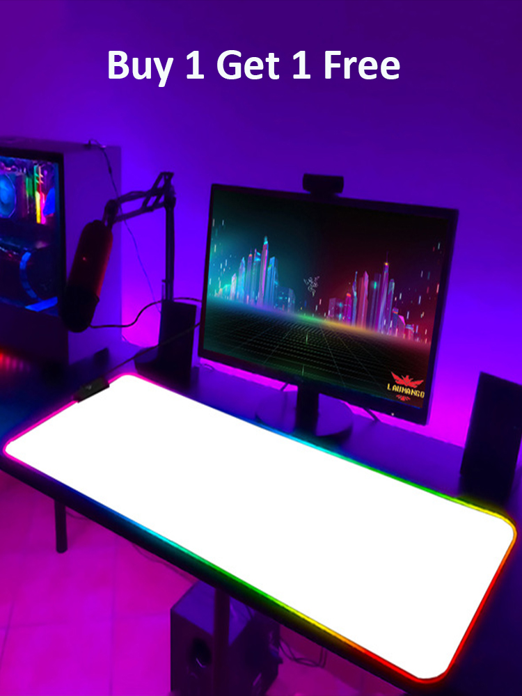 【New arrival】White RGB Gaming Mousepad Game Accessories RGB Mouse Pad ...
