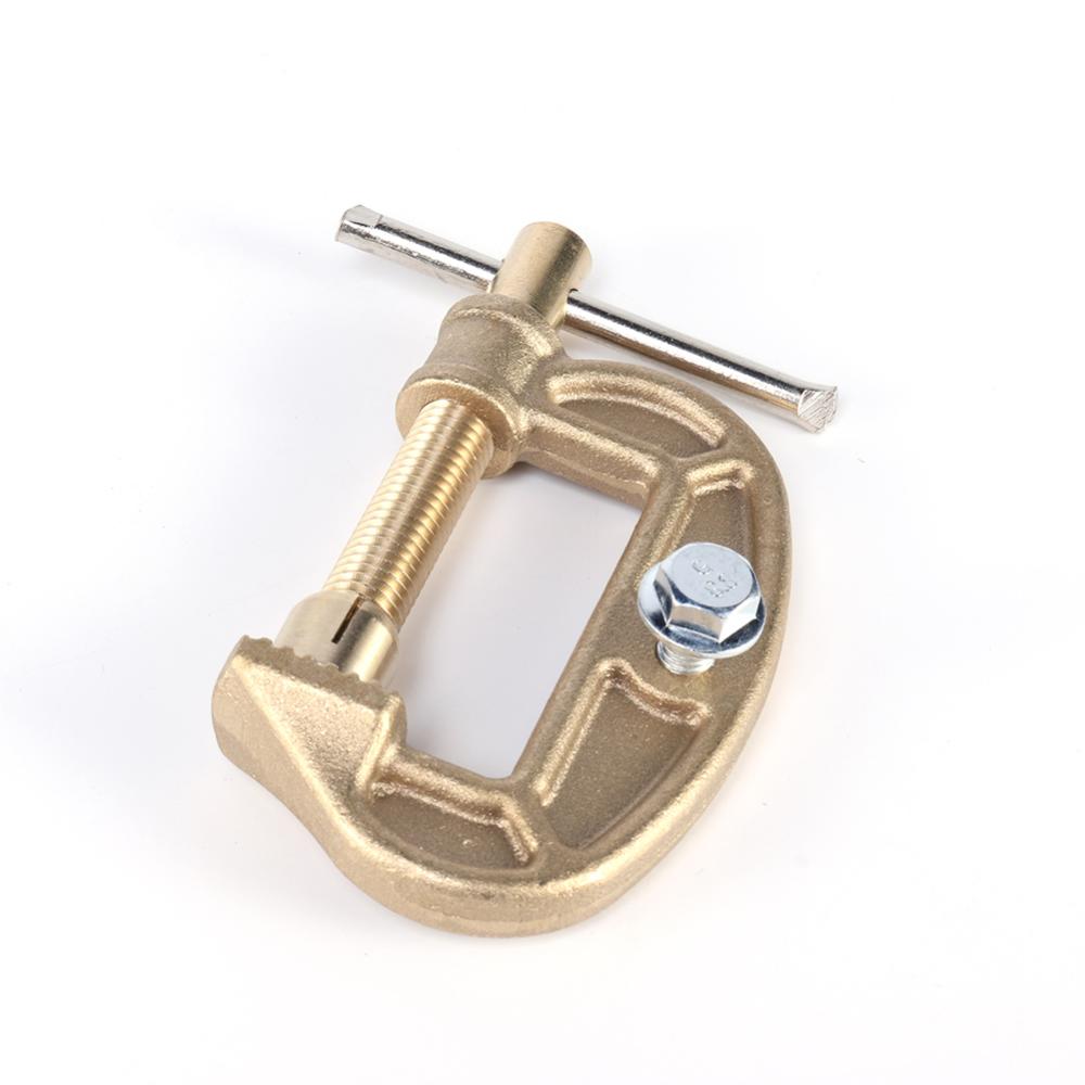 300A Electrode Clamp High Power Brass Grounding Work Clamp G-shaped Ground Welding Earth Clamp Replacement for Argon Arc Welding Machine