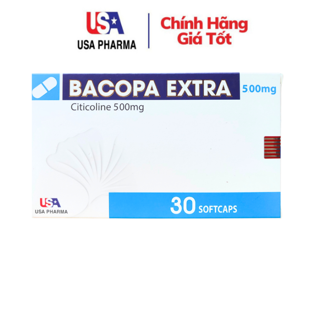Viên uống tuần hoàn não Bacopa Extra Mediphar - Hộp 30 viên