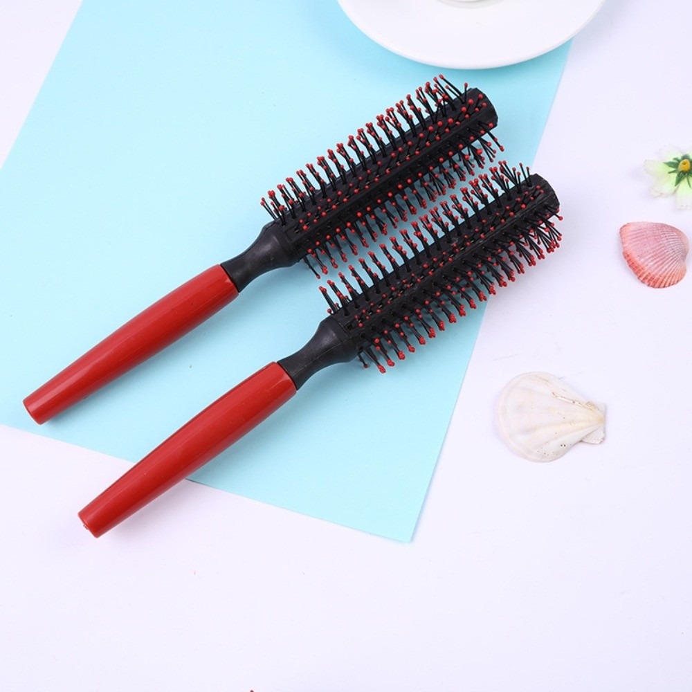 DIY Curly Hair Styling Round Comb Anti-static Hairdressing Roller Comb ...