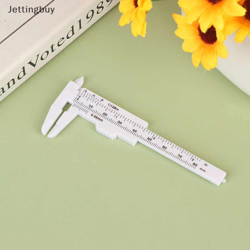 Flash Sale 1pc Portable Dual Scale 0-80MM Plastic Eyebrow Measuring Vernier Caliper Mini