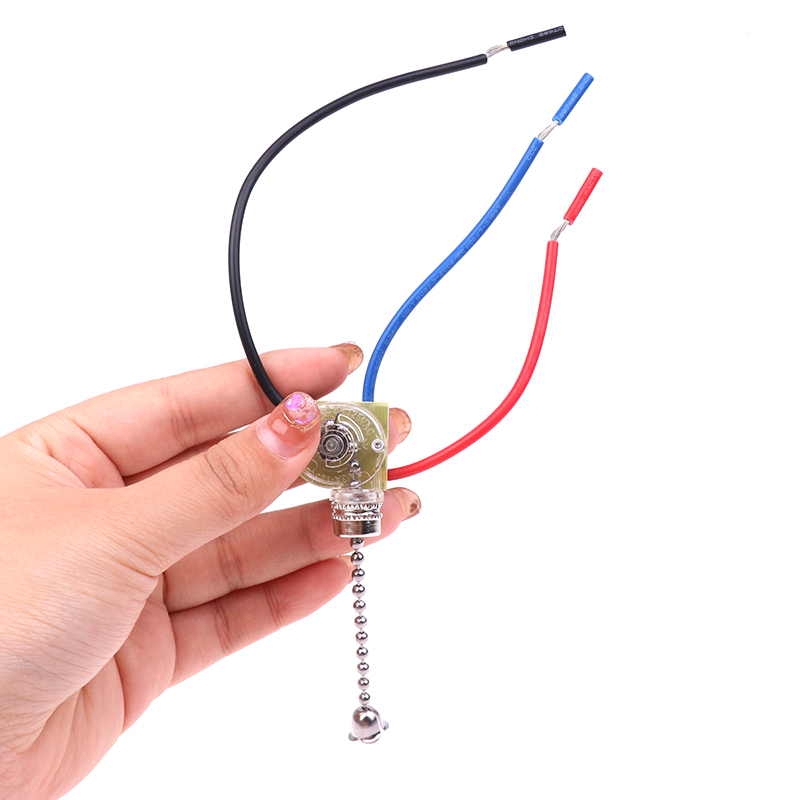 Ceiling Fan Switch Kit 3 Speed 3 Wire Pull Wire Switch With Rope For DIY Accessories. 