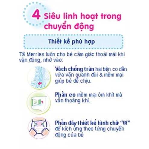 BỈM/ TÃ MERRIES CỘNG MIẾNG NỘI ĐỊA NHẬT ĐỦ SIZE dán NB96/S88/M68/L58, quần M64/L50/XL44/XXL26+2