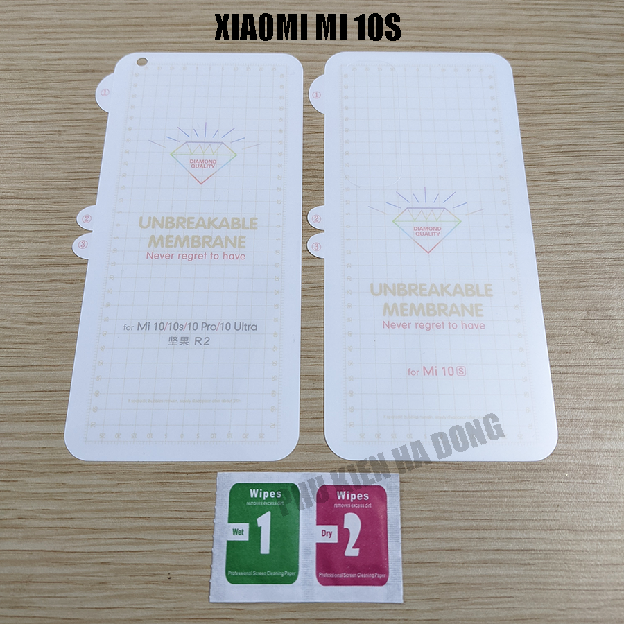 Miếng dán chống xước màn hình Mi 10s - Dán mặt lưng Xiaomi Mi 10s