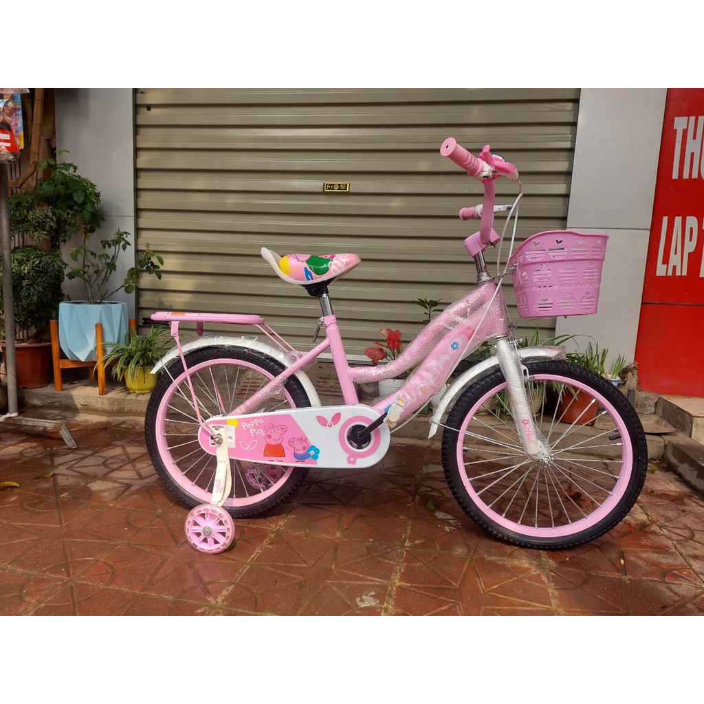 XE ĐẠP TRẺ EM 2 KHUNG CHO BÉ GÁI