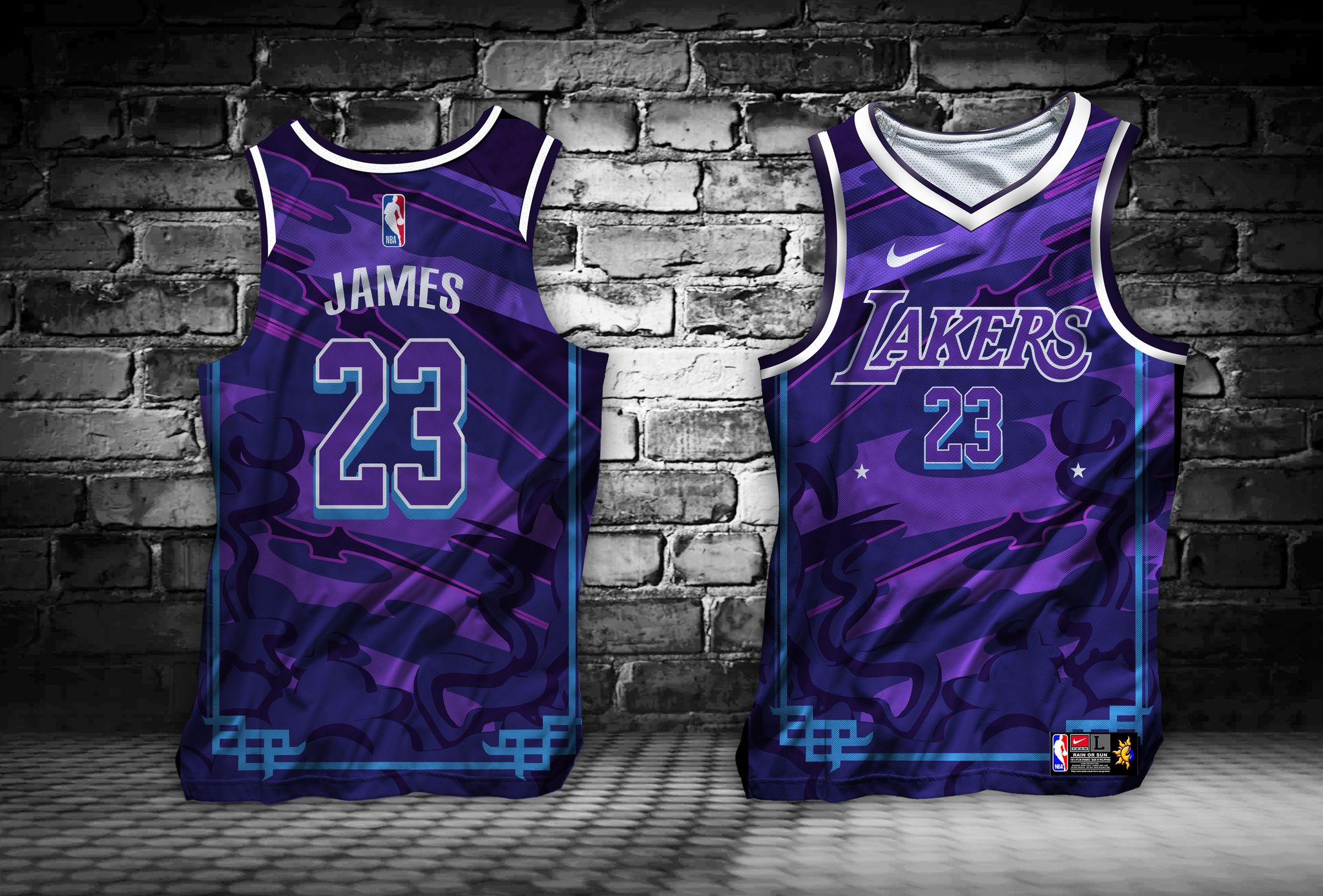 LAKERS 09 JAMES VIOLET CUSTOMIZED JERSEY WITH FREE NAME & NUMBER